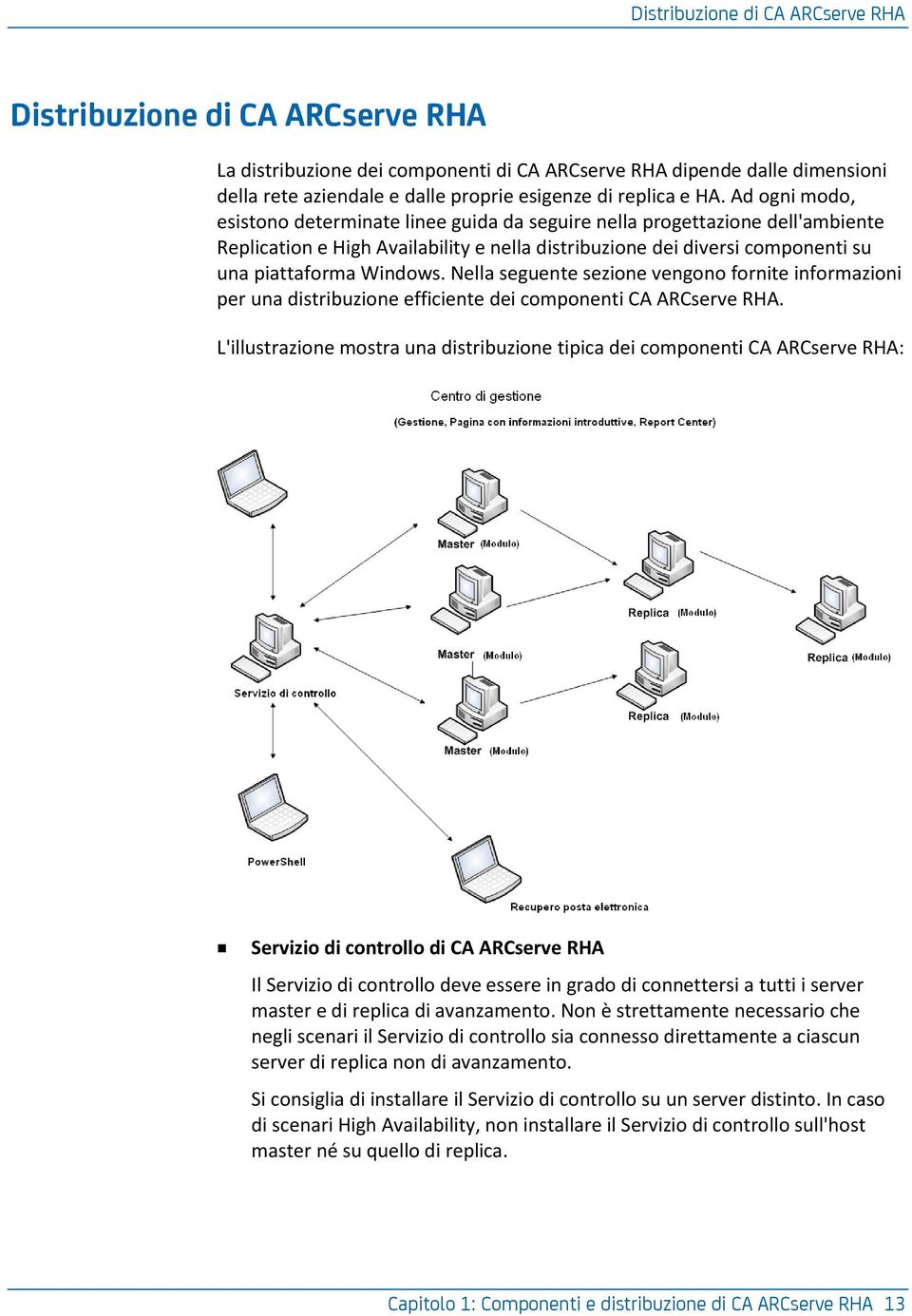 Windows. Nella seguente sezione vengono fornite informazioni per una distribuzione efficiente dei componenti CA ARCserve RHA.