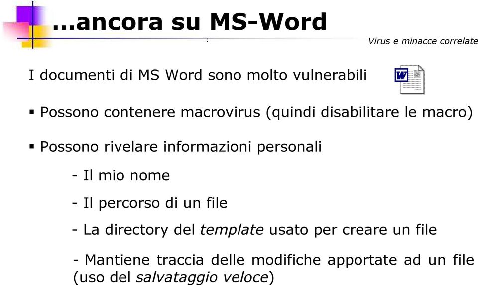 personali - Il mio nome - Il percorso di un file - La directory del template usato per