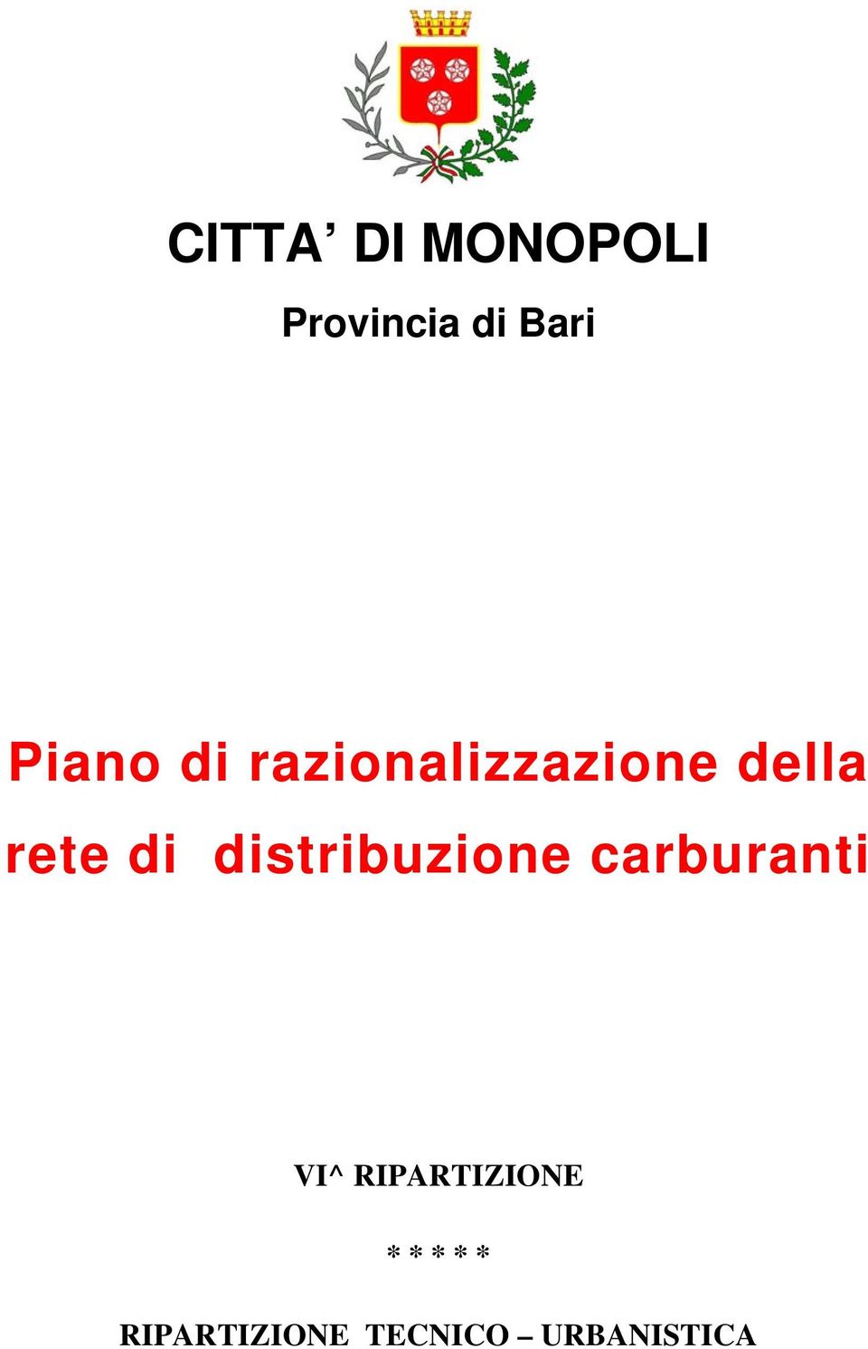 distribuzione carburanti VI^