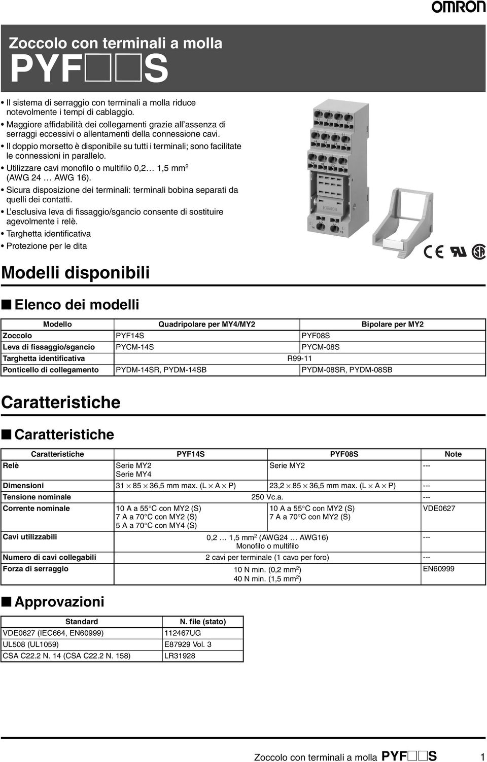 Il doppio morsetto è disponibile su tutti i terminali; sono facilitate le connessioni in parallelo. Utilizzare cavi monofilo o multifilo 02 15 mm 2 (AWG 24 AWG 16).