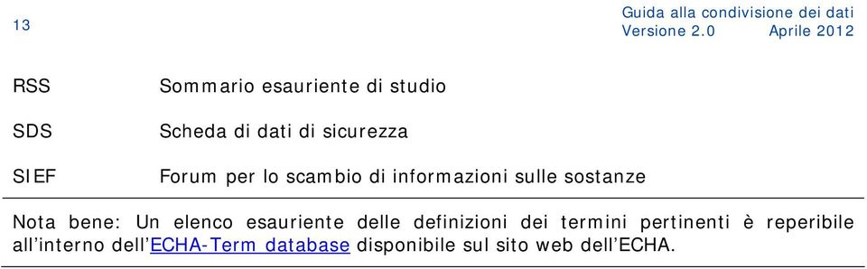 sicurezza Forum per lo scambio di informazioni sulle sostanze Nota bene: Un