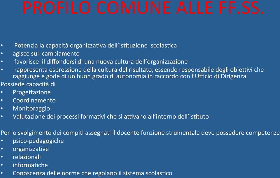 della cultura del risultato, essendo responsabile degli obiehvi che raggiunge e gode di un buon grado di autonomia in raccordo con l Ufficio di Dirigenza Possiede capacità di