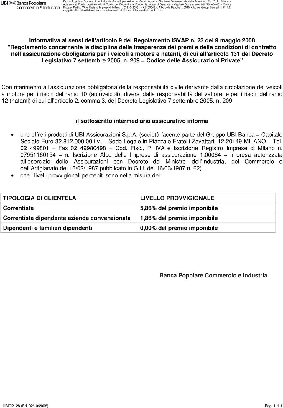 Interbancario di Tutela dei Depositi e al Fondo Nazionale di Garanzia Capitale Sociale euro 682.500.