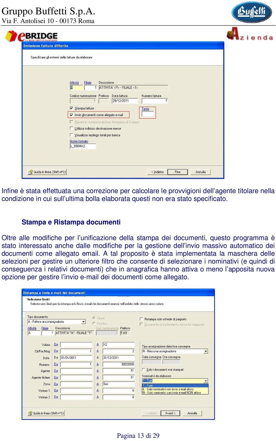 massivo automatico dei documenti come allegato email.