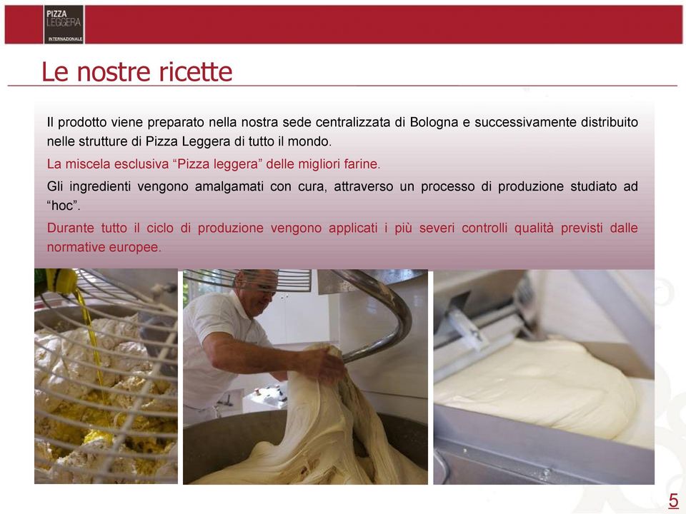 La miscela esclusiva Pizza leggera delle migliori farine.