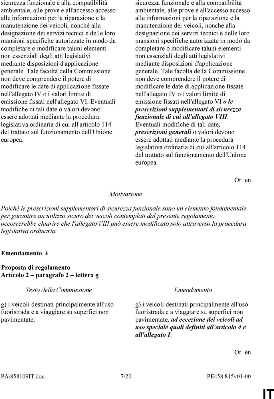 Tale facoltà della Commissione non deve comprendere il potere di modificare le date di applicazione fissate nell'allegato IV o i valori limite di emissione fissati nell'allegato VI.