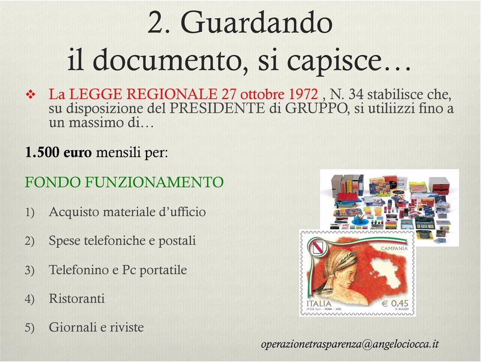 massimo di 1.500 euro mensili per: FONDO FUNZIONAMENTO 1)!