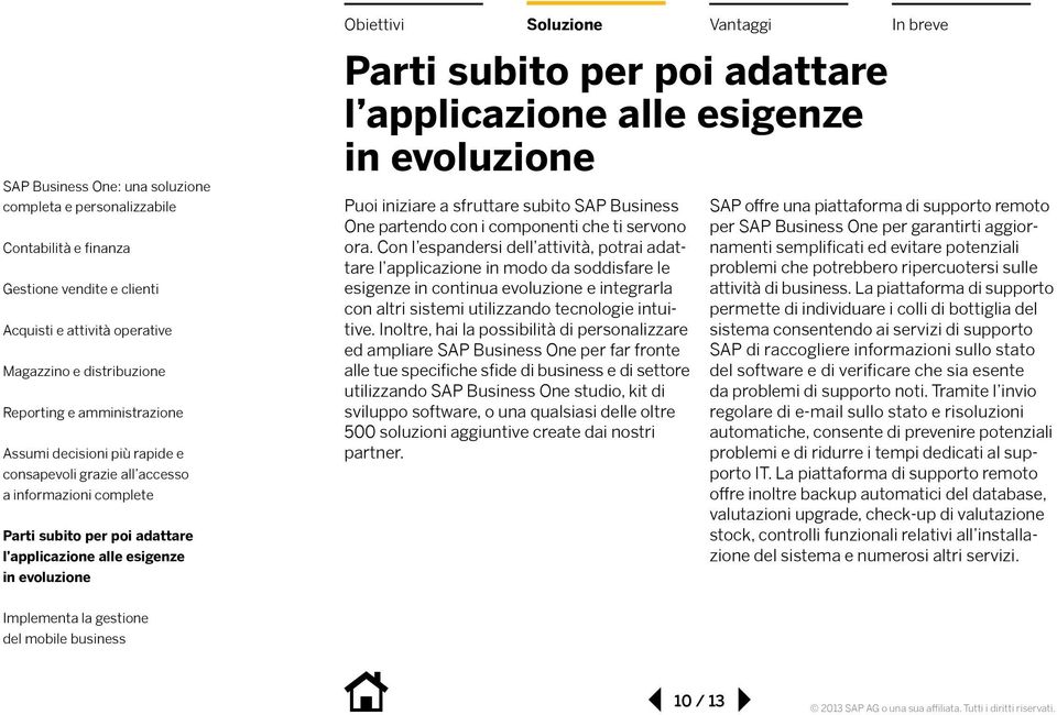 Inoltre, hai la possibilità di personalizzare ed ampliare SAP Business One per far fronte alle tue specifiche sfide di business e di settore utilizzando SAP Business One studio, kit di sviluppo