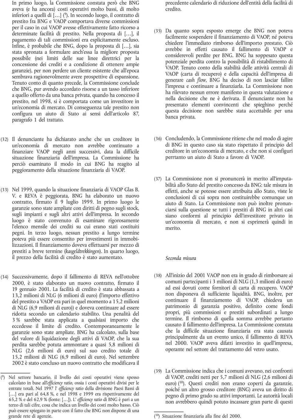 Nella proposta di [ ], il pagamento di tali commissioni era esplicitamente escluso.