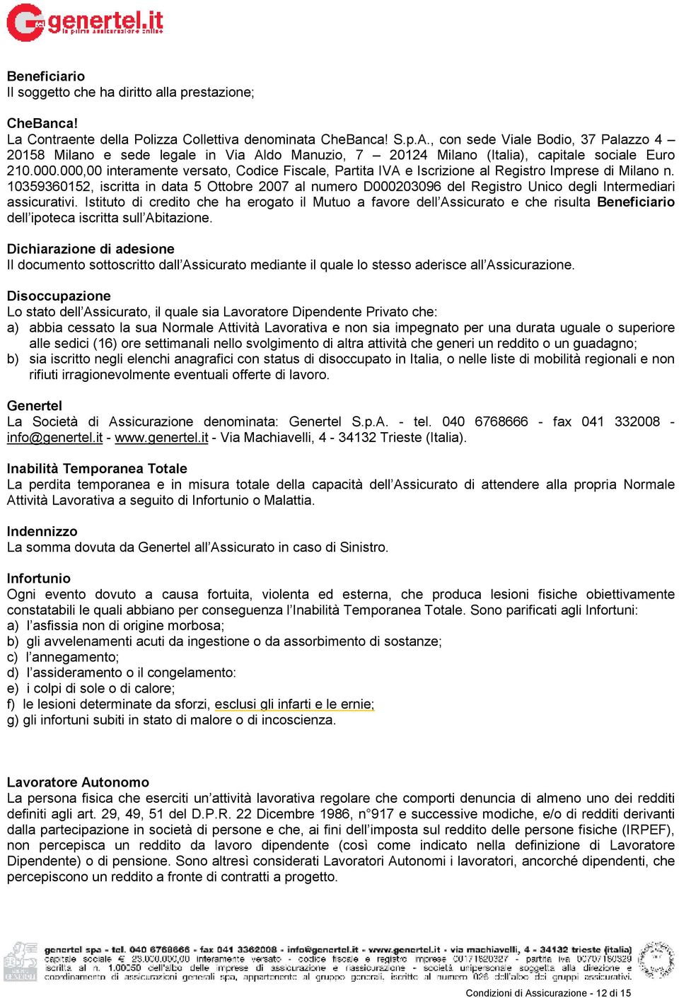 000,00 interamente versato, Codice Fiscale, Partita IVA e Iscrizione al Registro Imprese di Milano n.