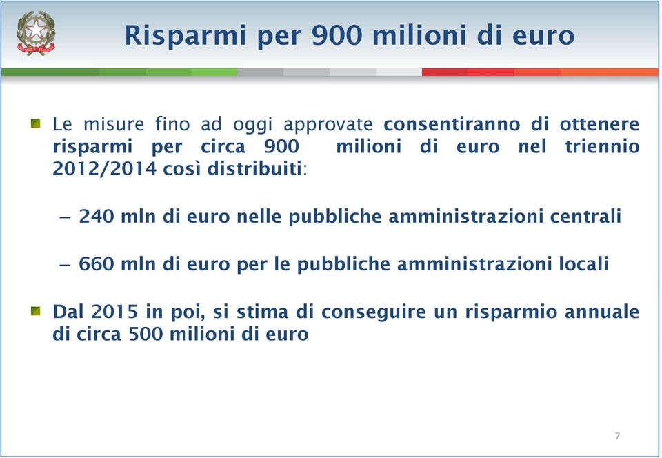 euro nelle pubbliche amministrazioni centrali 660 mln di euro per le pubbliche