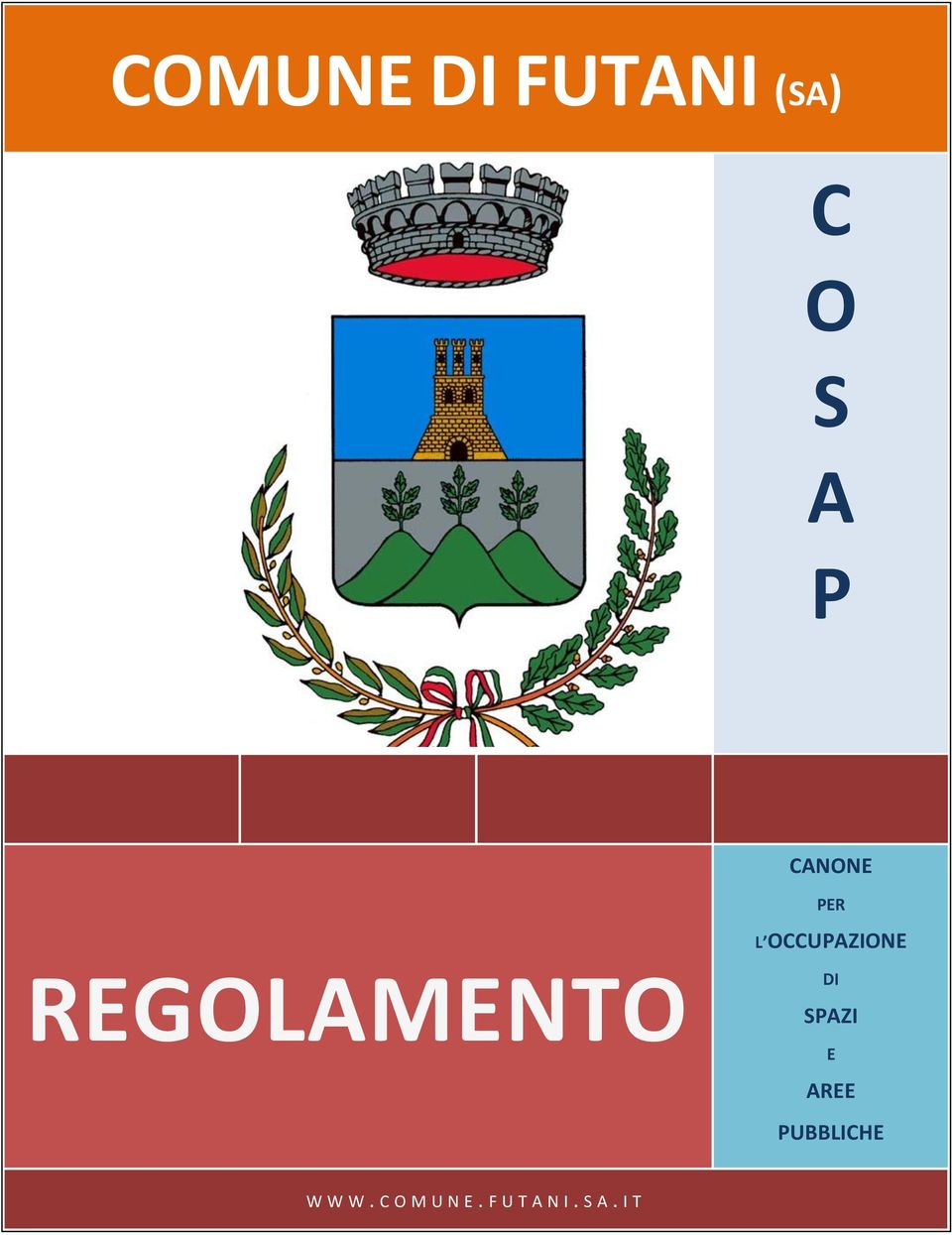 REGOLAMENTO WWW. C O M U N E.