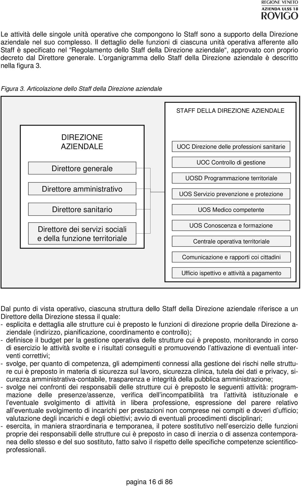 L organigramma dello Staff della Direzione aziendale è descritto nella figura 3. Figura 3.