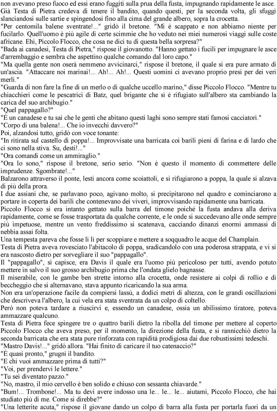 "Per centomila balene sventrate!..." gridò il bretone. "Mi è scappato e non abbiamo niente per fucilarlo.