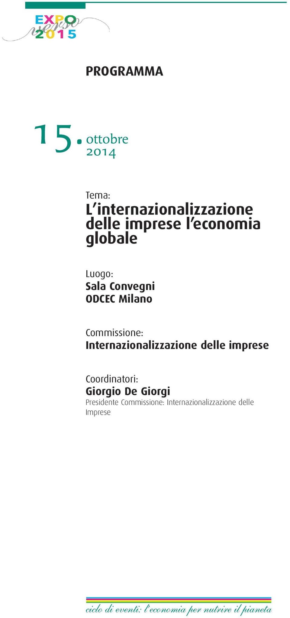 economia globale Sala Convegni ODCEC