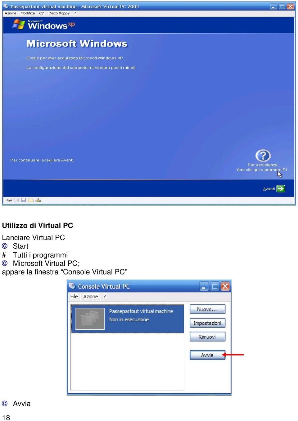 programmi Microsoft Virtual PC;