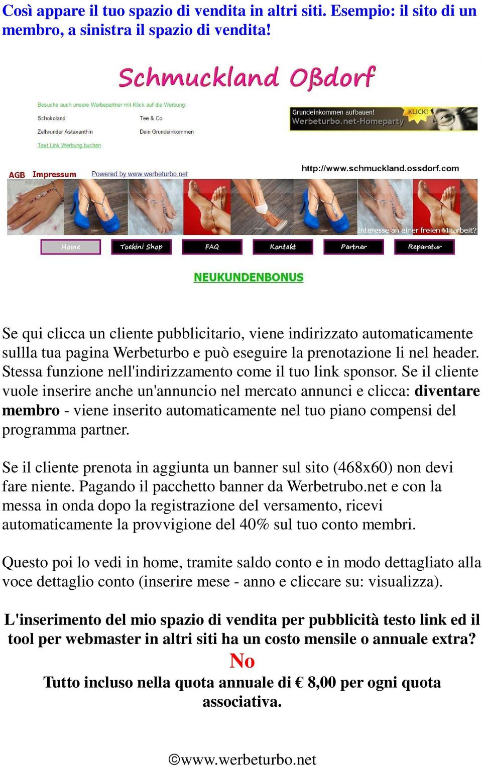 Stessa funzione nell'indirizzamento come il tuo link sponsor.