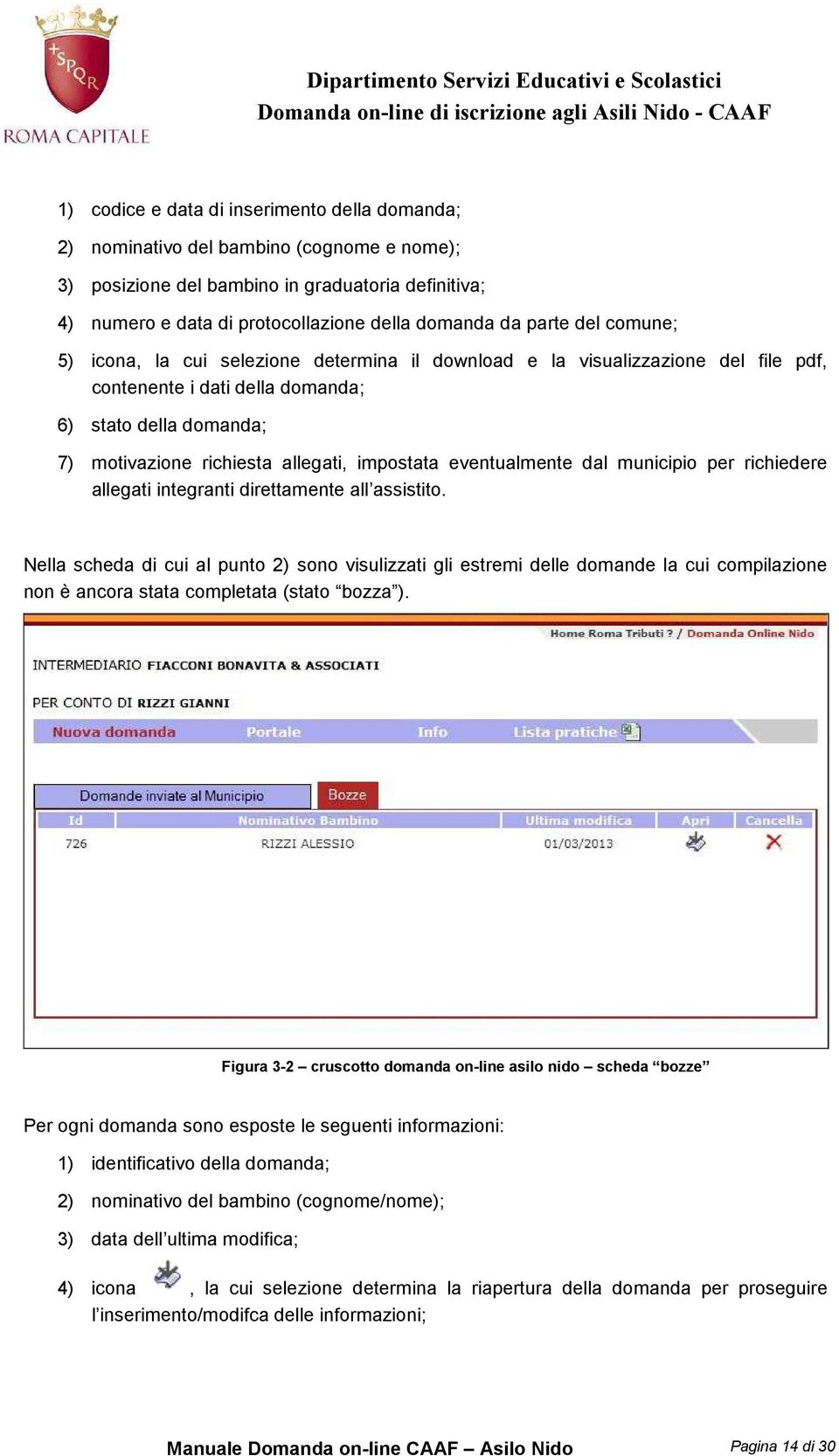 impostata eventualmente dal municipio per richiedere allegati integranti direttamente all assistito.