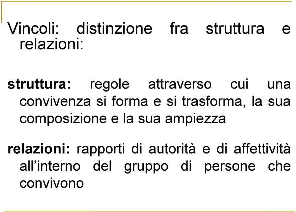 la sua composizione e la sua ampiezza relazioni: rapporti di