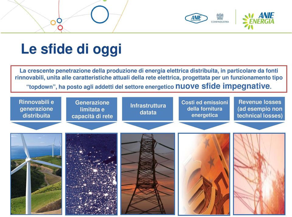 agli addetti del settore energetico nuove sfide impegnative.