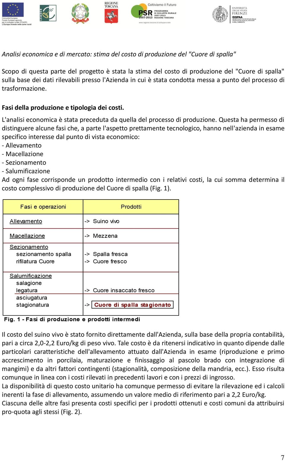 L'analisi economica è stata preceduta da quella del processo di produzione.