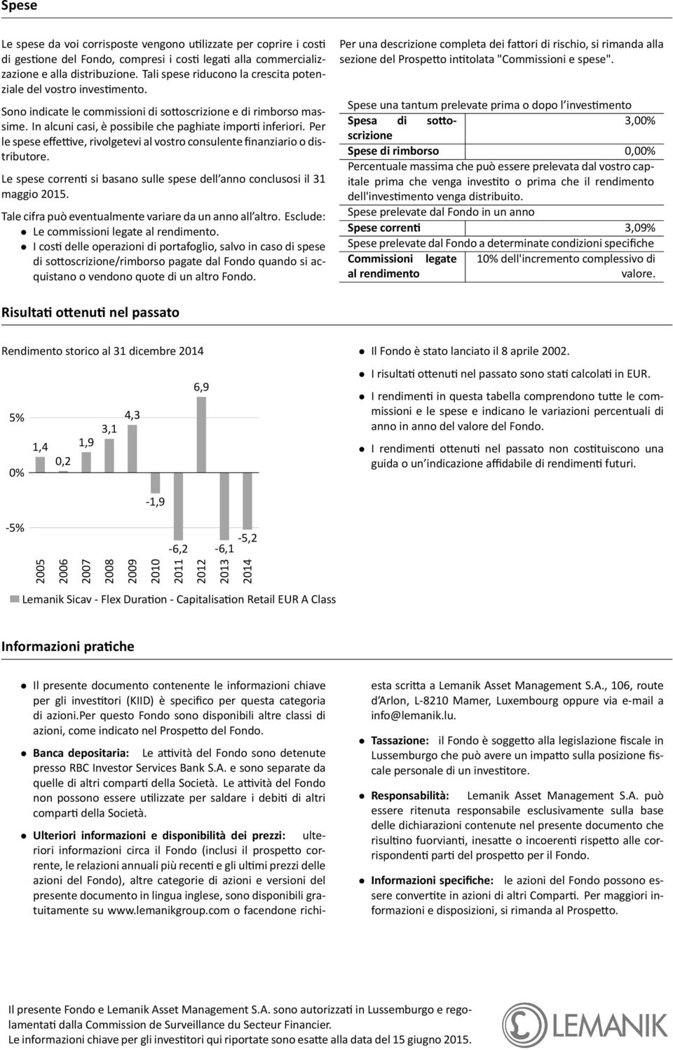 vostro consulente finanziario o distributore Le spese corren si basano sulle spese dell anno conclusosi il 31 maggio 2015 Tale cifra può eventualmente variare da un anno all altro Esclude: Le