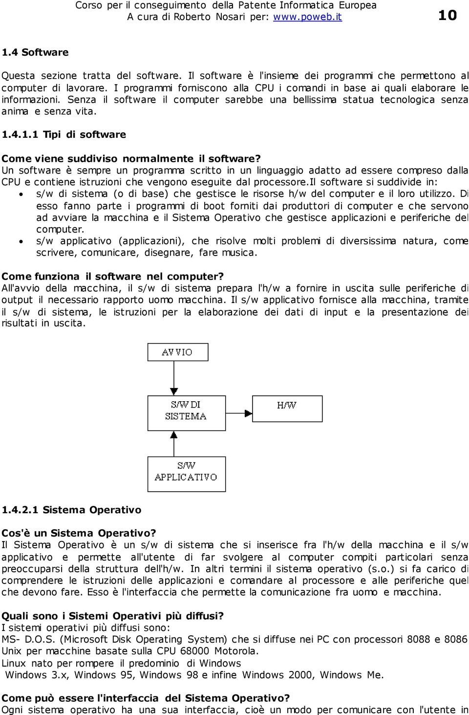 4.1.1 Tipi di software Come viene suddiviso normalmente il software?