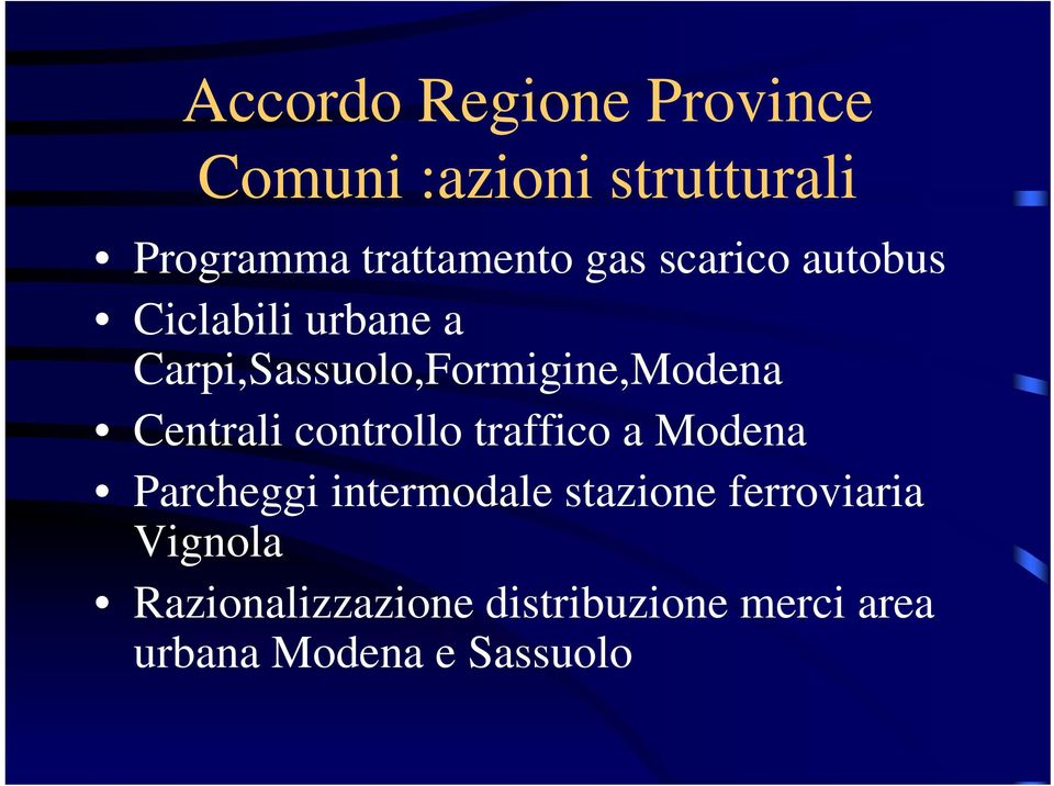 Centrali controllo traffico a Modena Parcheggi intermodale stazione