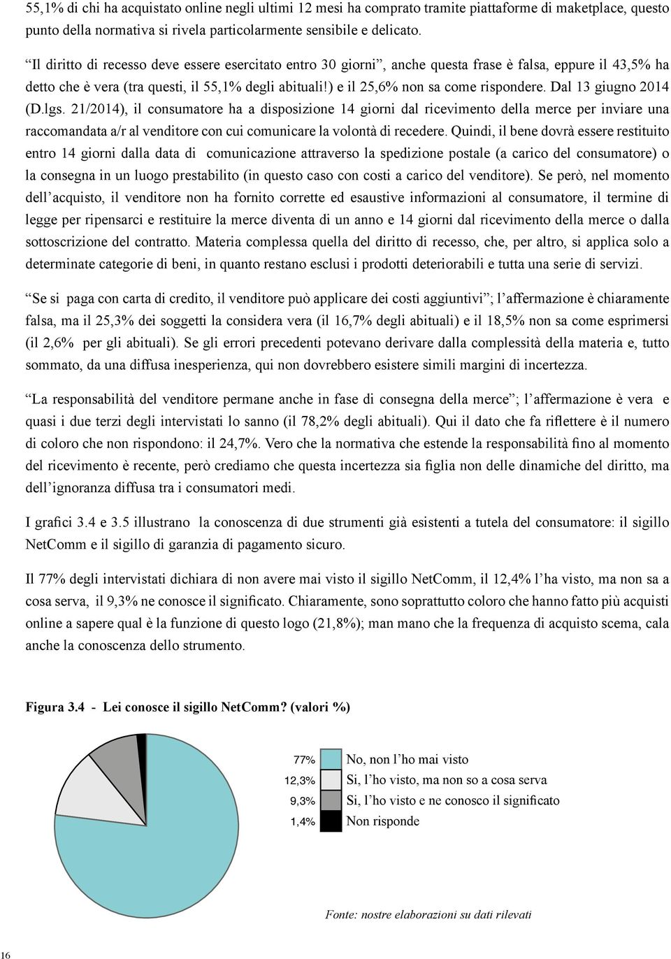 Dal 13 giugno 2014 (D.lgs. 21/2014), il consumatore ha a disposizione 14 giorni dal ricevimento della merce per inviare una raccomandata a/r al venditore con cui comunicare la volontà di recedere.