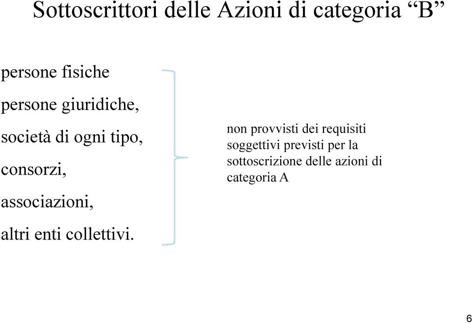 associazioni, altri enti collettivi.