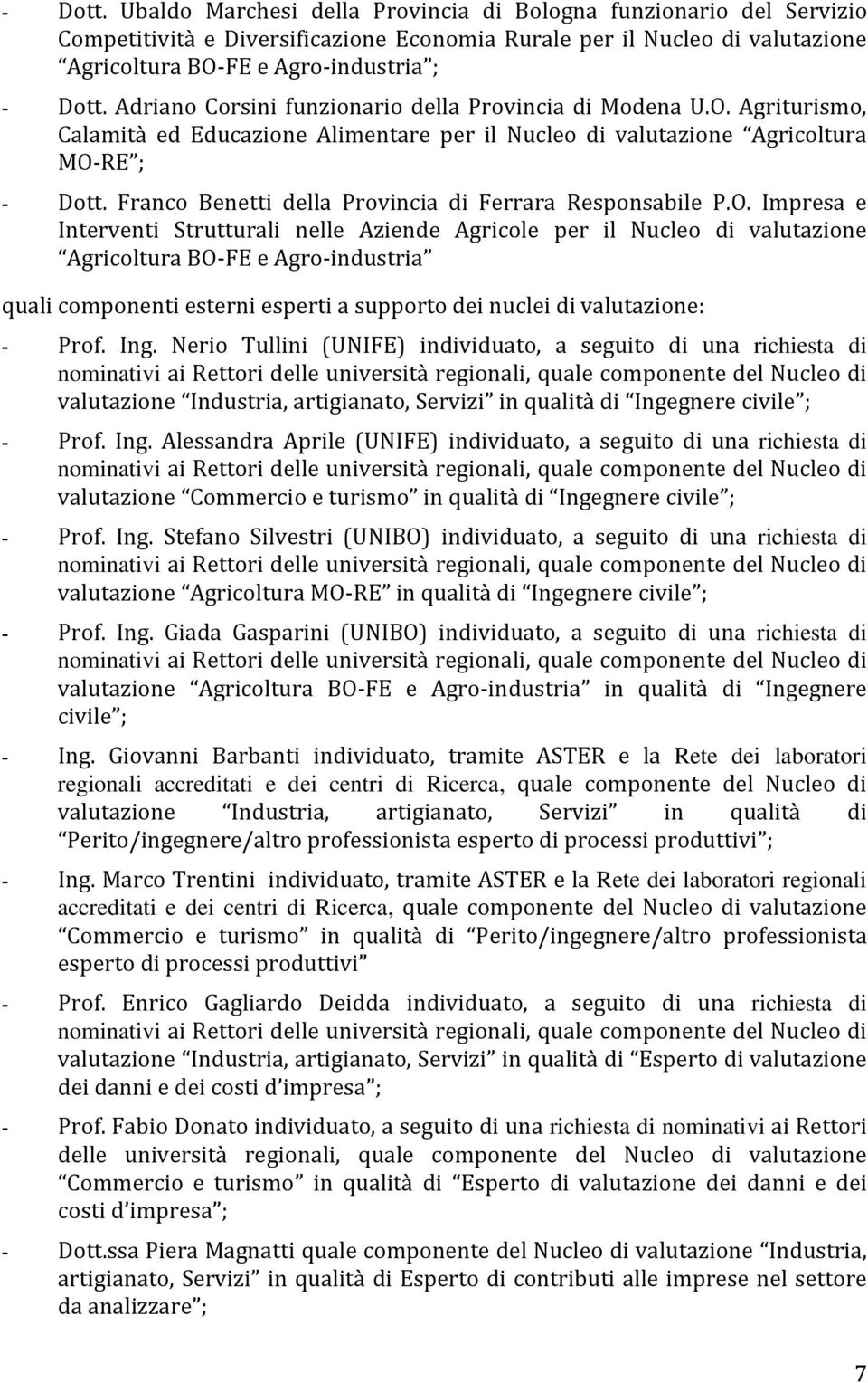 Franco Benetti della Provincia di Ferrara Responsabile P.O.