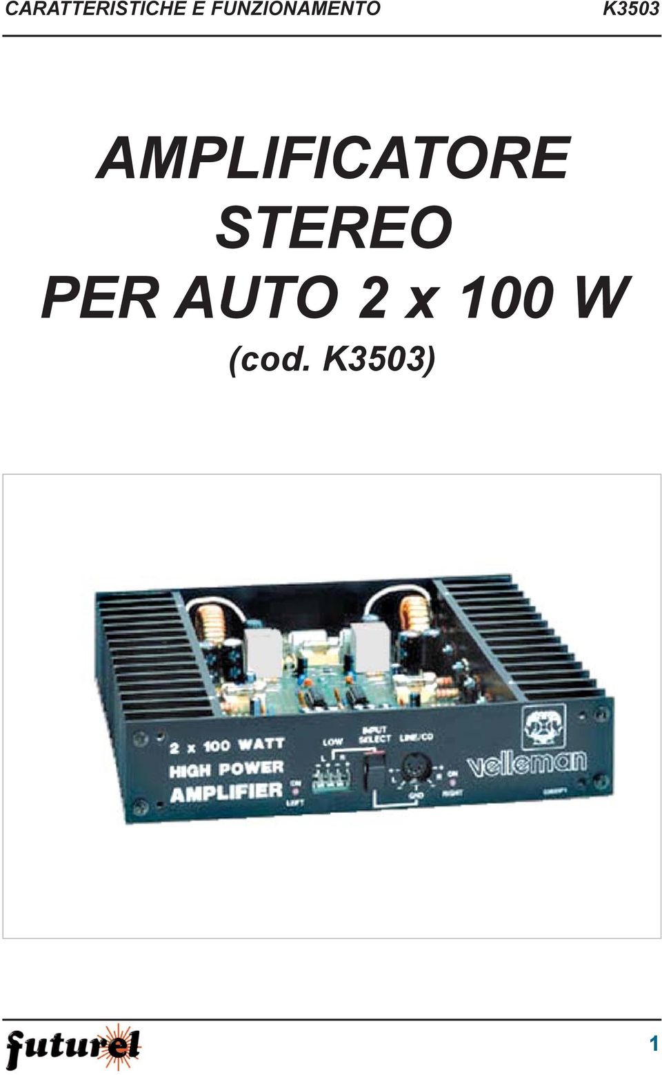 AMPLIFICATORE STEREO