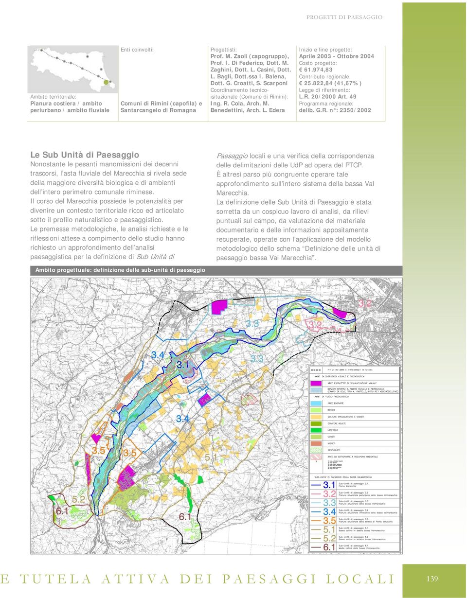 L. Edera Inizio e fine progetto: Aprile 2003 - Ottobre 2004 Costo progetto: 61.974,83 Contributo regionale 25.822,84 (41,67%) Legge di riferimento: L.R. 20/2000 Art. 49 Programma regionale: delib. G.