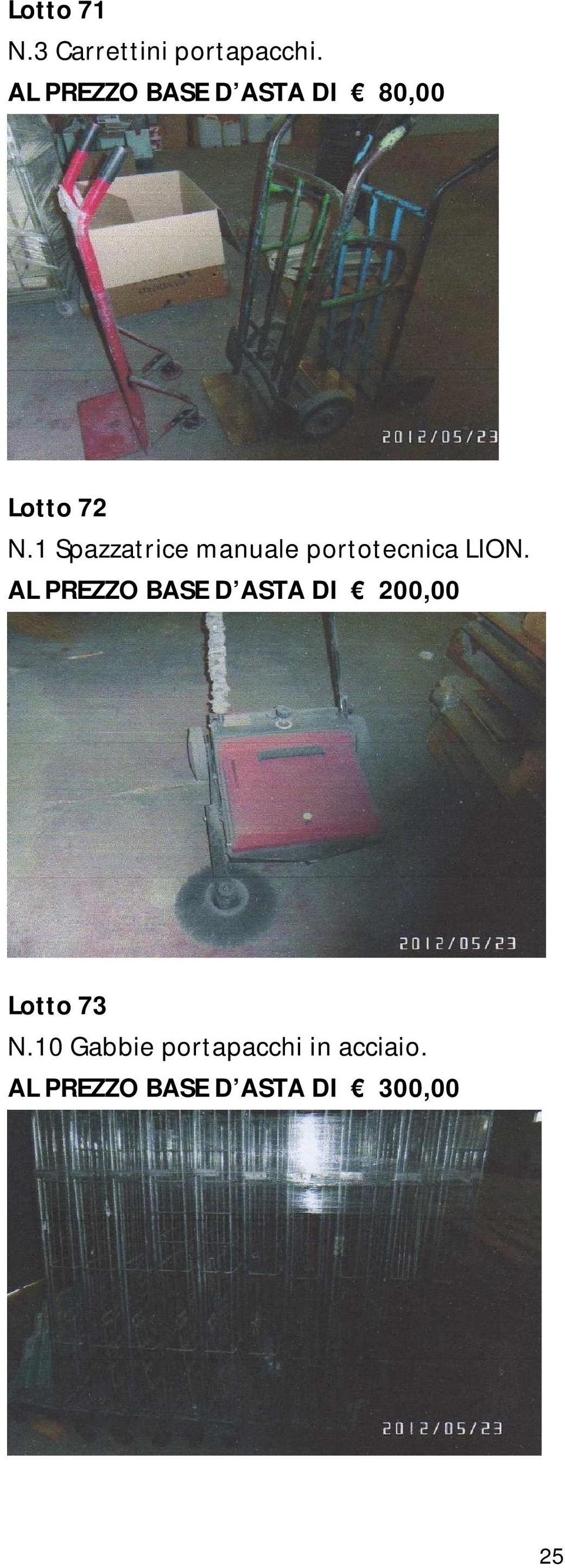 1 Spazzatrice manuale portotecnica LION.