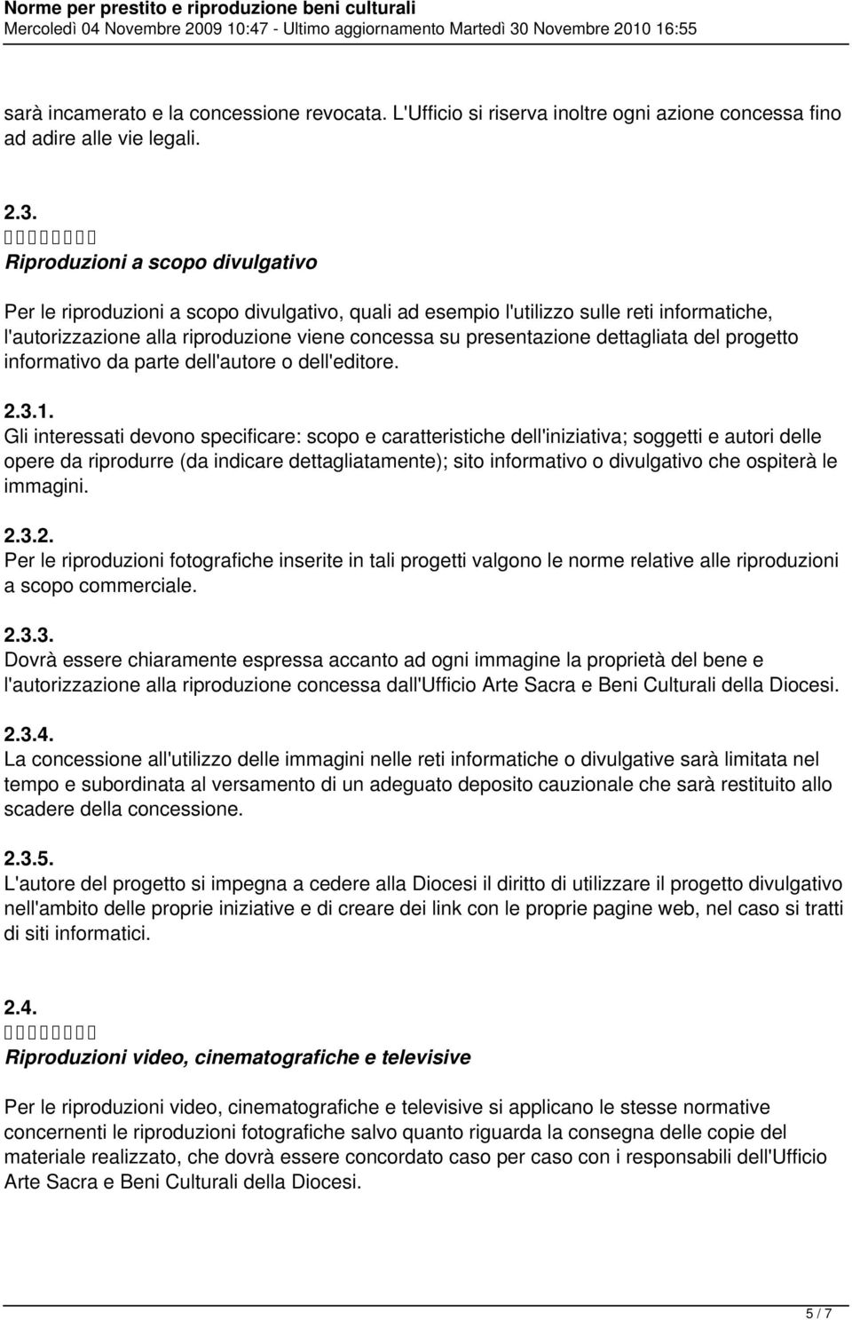 dettagliata del progetto informativo da parte dell'autore o dell'editore. 2.3.1.