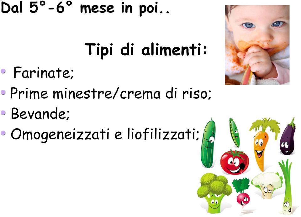 Prime minestre/crema di riso;