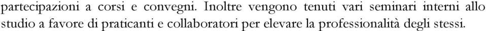 interni allo studio a favore di praticanti