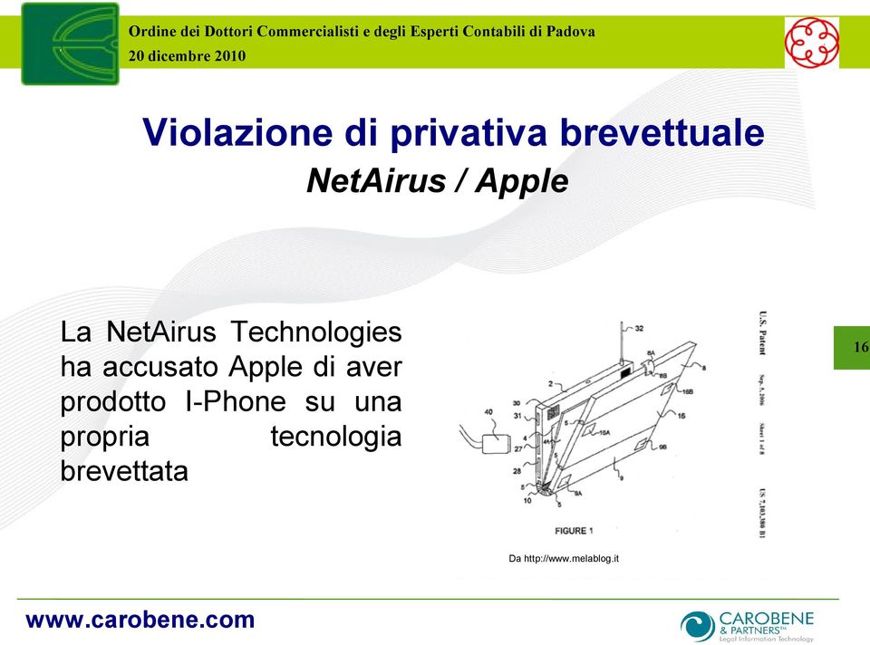 Apple di aver prodotto I-Phone su una propria