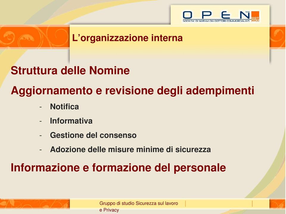 - Informativa - Gestione del consenso - Adozione delle