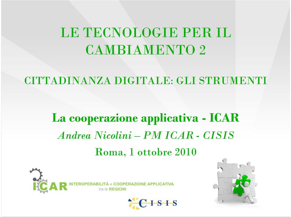 cooperazione applicativa - ICAR Andrea