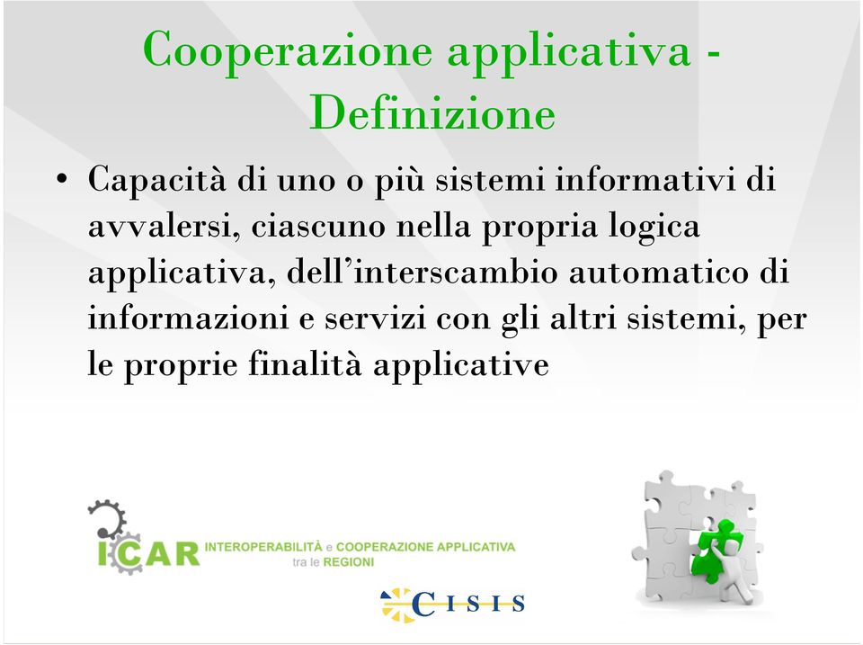 logica applicativa, dell interscambio automatico di