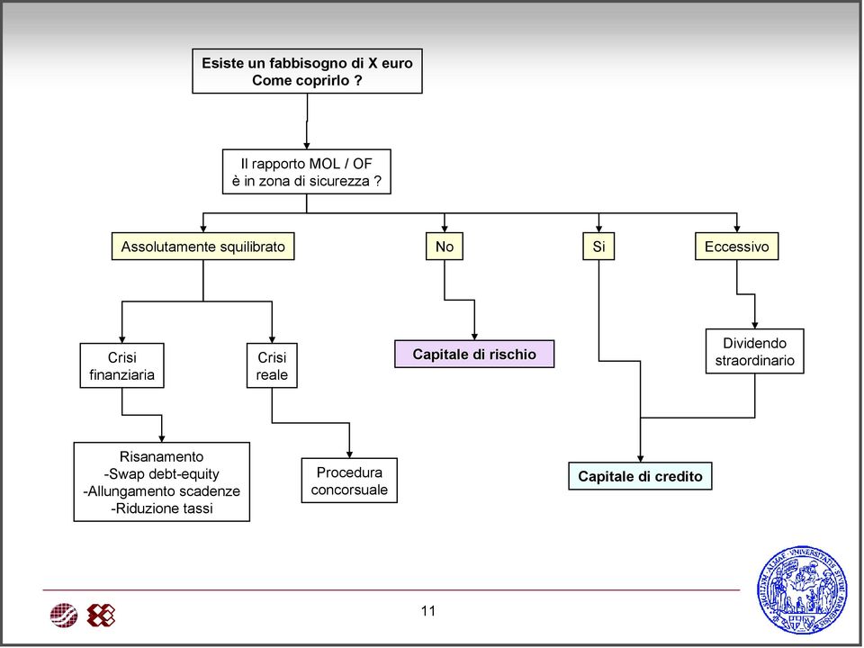 Assolutamente squilibrato No Si Eccessivo Crisi finanziaria Crisi reale Capitale