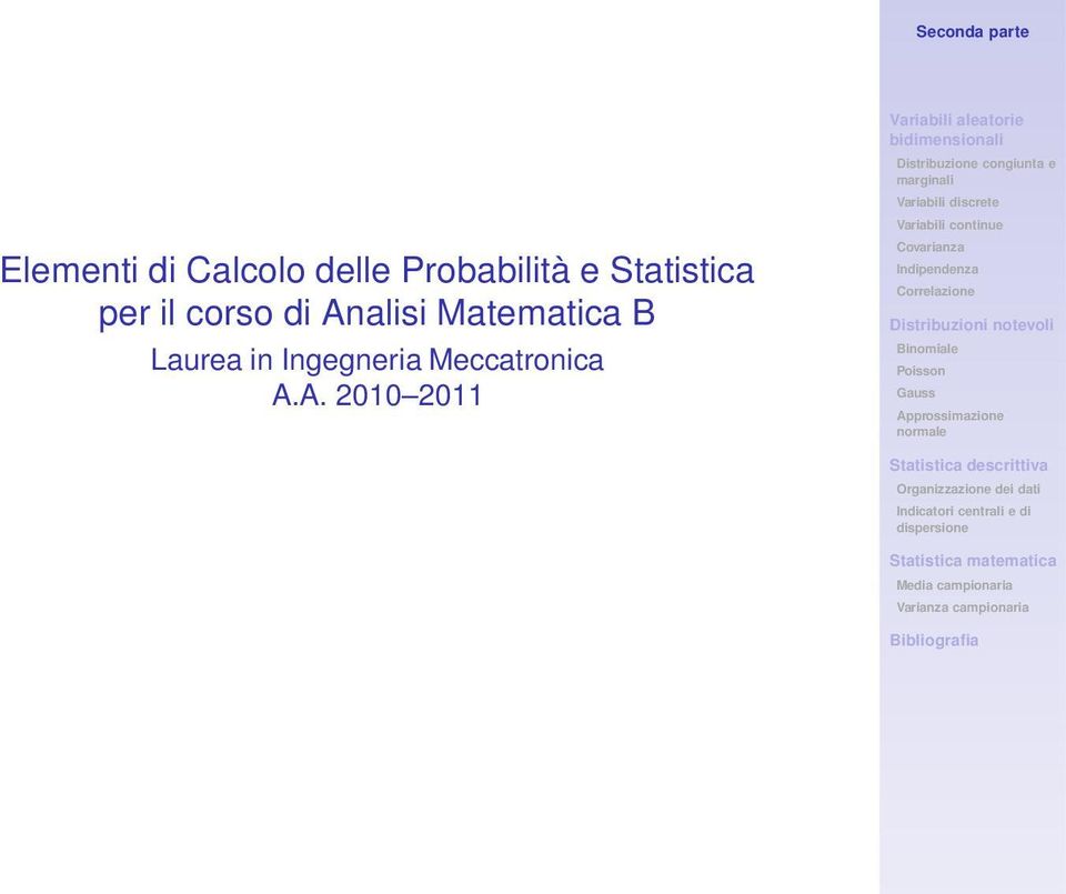 corso di Analisi Matematica B