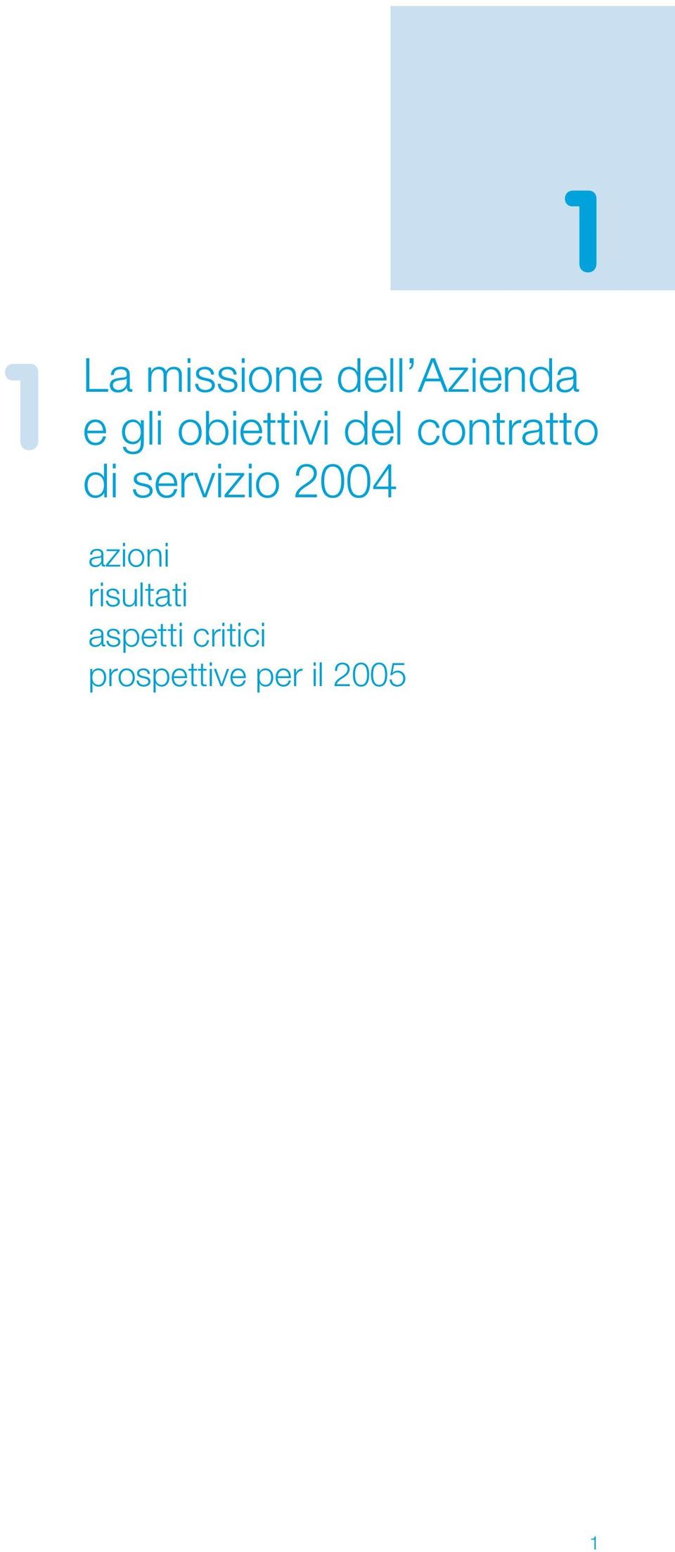 servizio 2004 azioni risultati