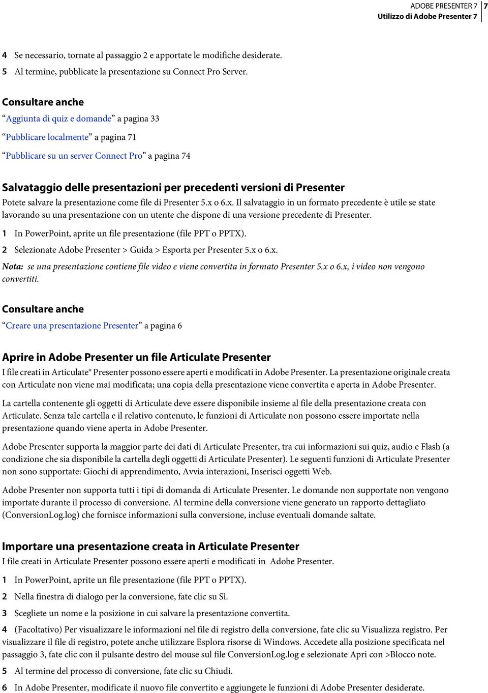 salvare la presentazione come file di Presenter 5.x 