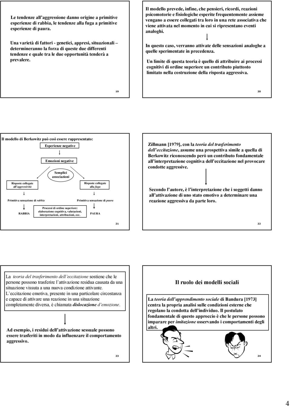 Il modello prevede, infine, che pensieri, ricordi, reazioni psicomotorie e fisiologiche esperite frequentemente assieme vengano a essere collegati tra loro in una rete associativa che viene attivata