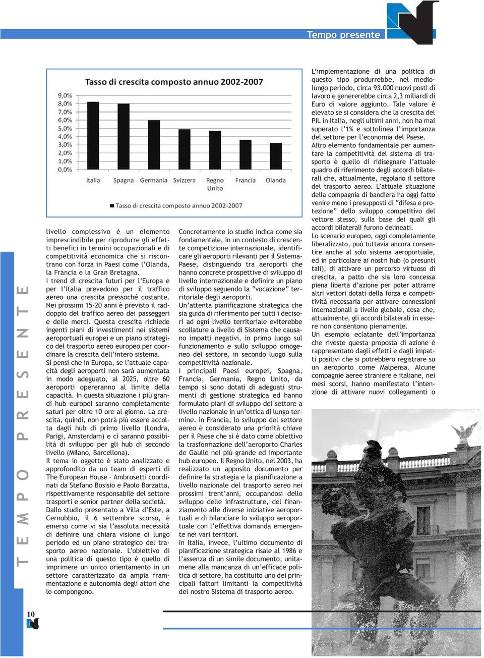 Nei prossimi 15-20 anni è previsto il raddoppio del traffico aereo dei passeggeri e delle merci.