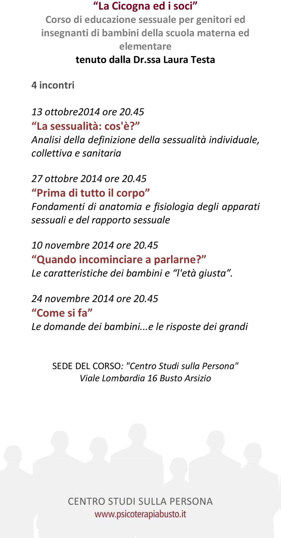 Analisi della definizione della sessualità individuale, collettiva e sanitaria 27 ottobre 2014 ore 20.