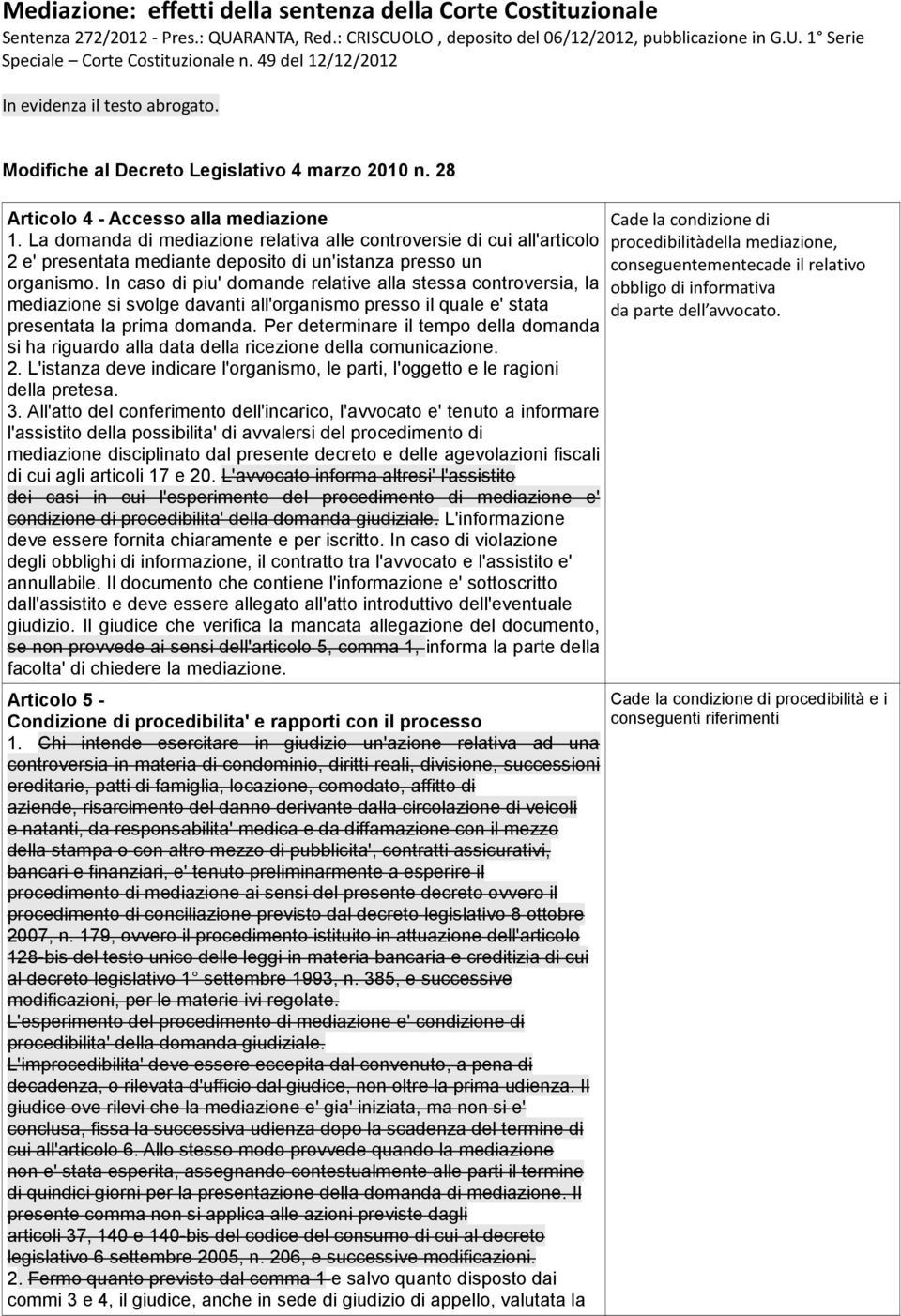 La domanda di mediazione relativa alle controversie di cui all'articolo 2 e' presentata mediante deposito di un'istanza presso un organismo.