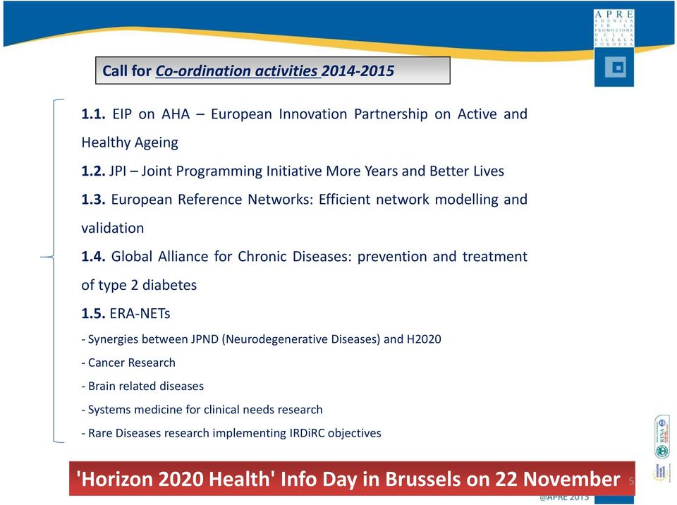 Global Alliance for Chronic Diseases: prevention and treatment of type 2 diabetes 1.5.